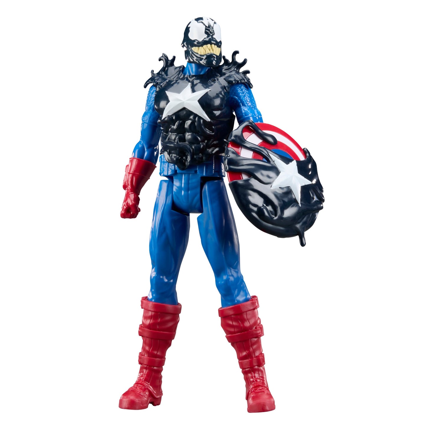 ハズブロ マーベル タイタンヒーローシリーズ アベンジャーズ ヴェノマイズド キャプテン・アメリカ & ヴェノマイズド ハルク 12インチ アクションフィギュア 未開封
