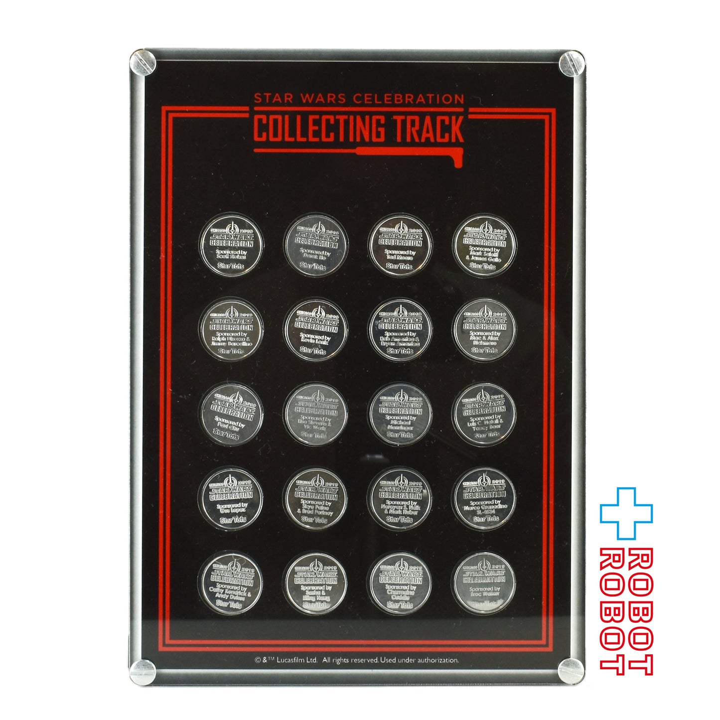 スター・ウォーズ スタートッツ コイン 20種セット ディスプレイフレーム入 セレブレーション シカゴ2019 コレクティングトラック限定