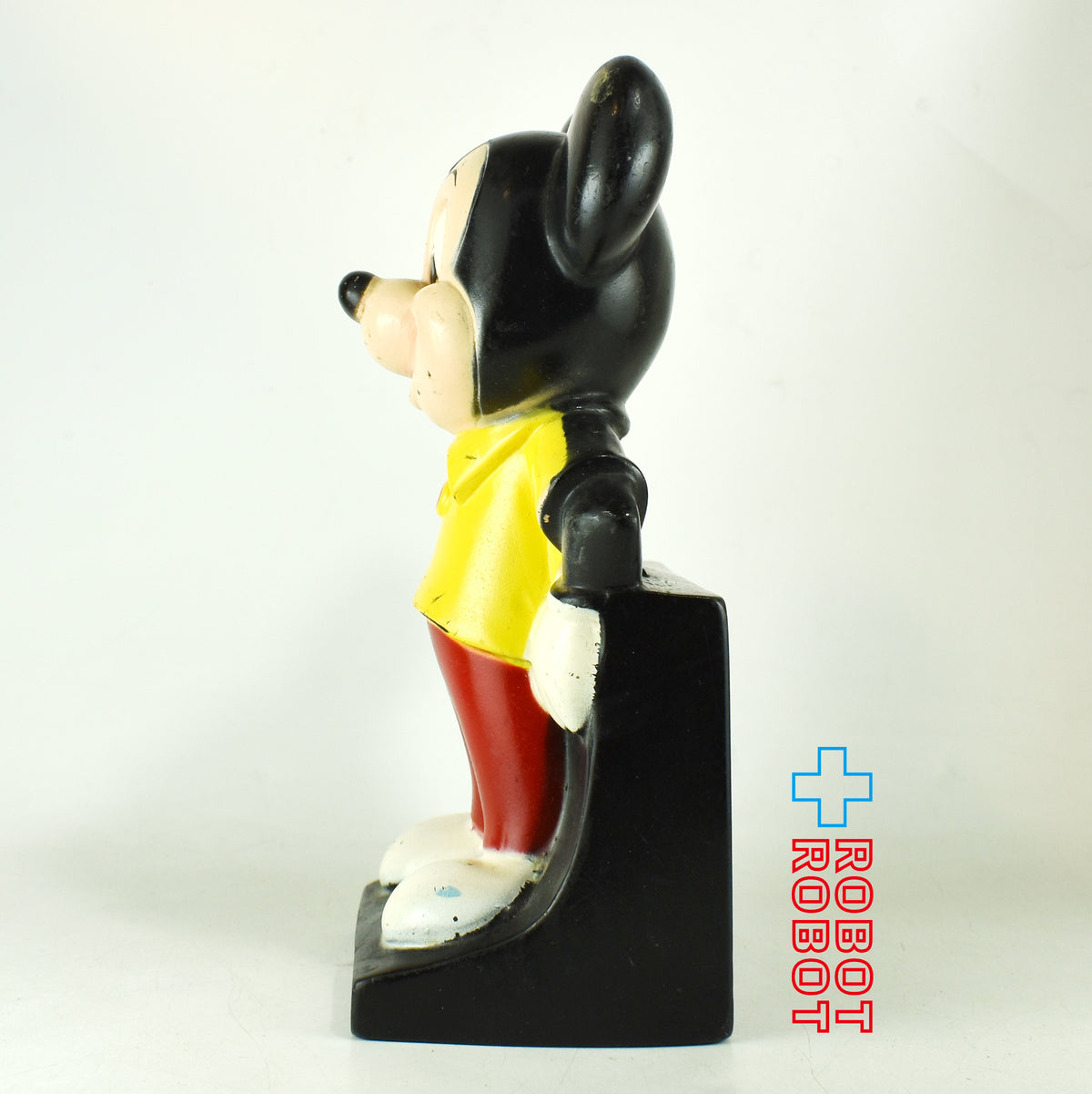 ディズニー ミッキーマウス 黄シャツ 艶あり ソフビ貯金箱 プレイパル社