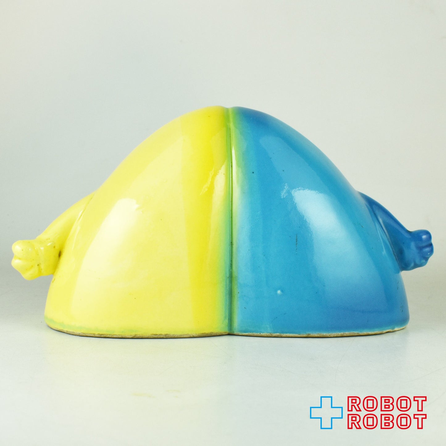 クレイス社 サイコセラミック にらみ合う青と黄色のおっさん 1960年代 ジャパン