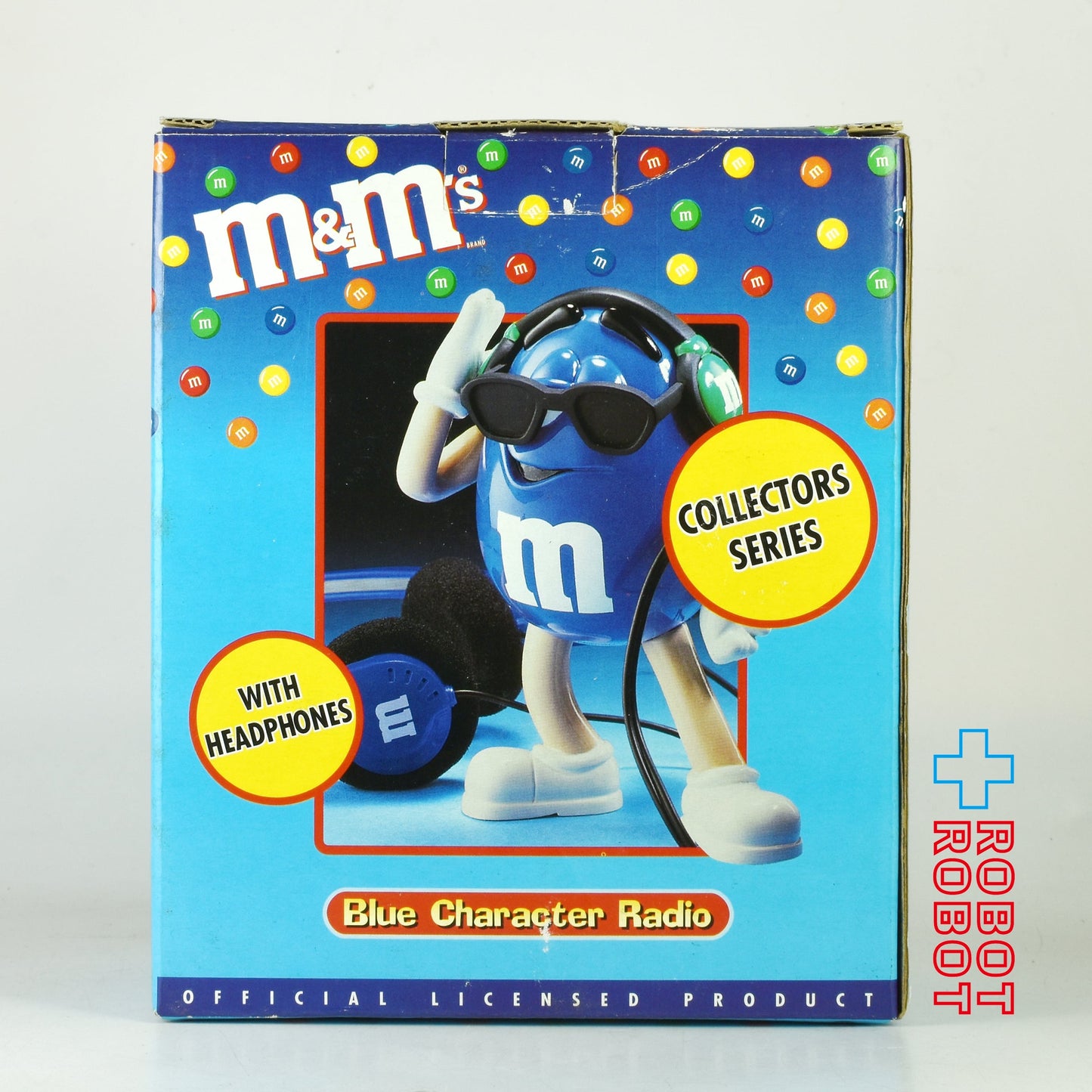 M&M's エムアンドエムズ コレクターシリーズ ブルー キャラクターラジオ フィギュア ヘッドフォン 箱付き