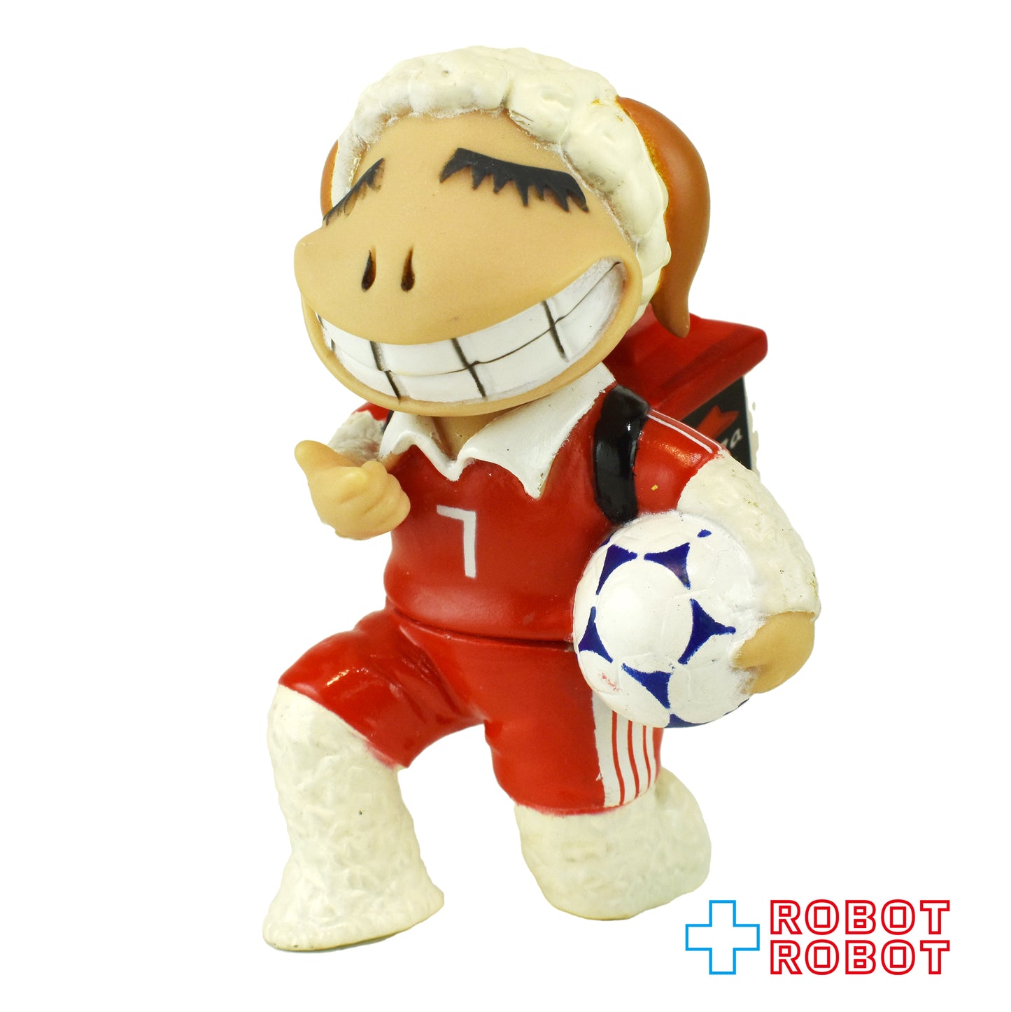 ピザハット サッカーボールを持つ羊 赤ユニフォーム フィギュア