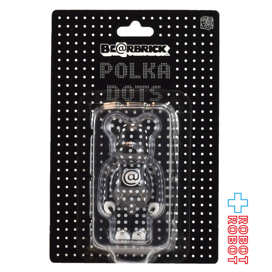 メディコム ベアブリック BE@RBRICK 100% ポルカドット 黒 未開封 ４号店商品