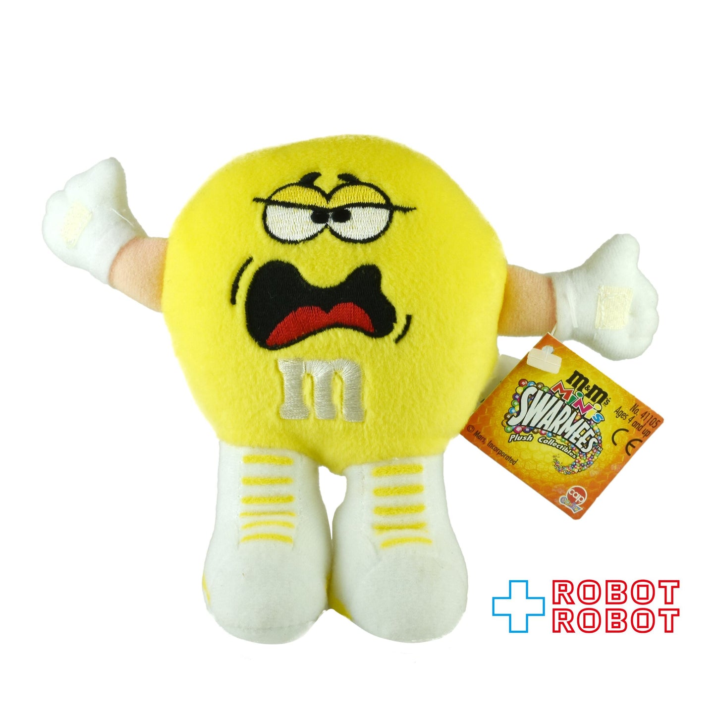 M&M's ミニズ サワーミーズ プラッシュ コレクティブル イエロー エムアンドエムズ ぬいぐるみ人形 1998 紙タグ付き