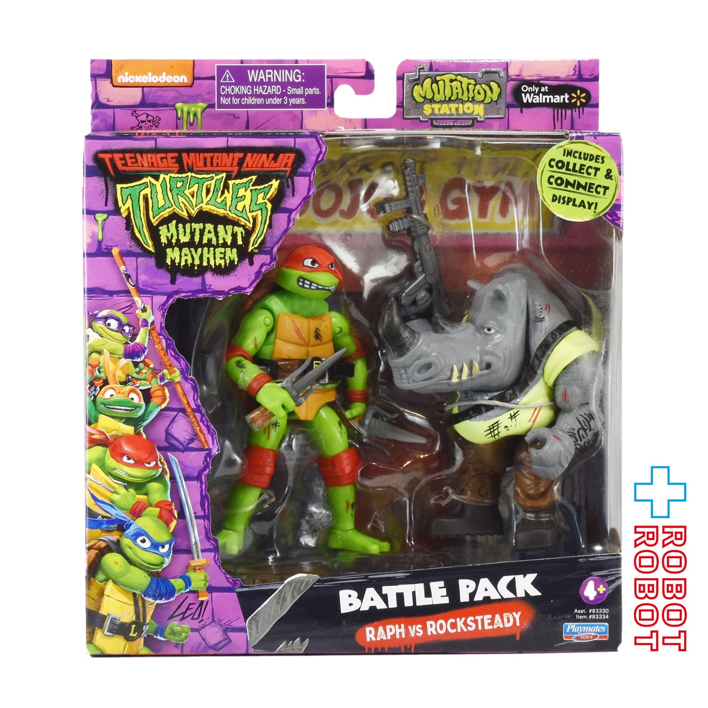 プレイメイツ タートルズ ミュータント・パニック！ TMNT バトルパック ラファエロ vs ロックステディ 2023 未開封