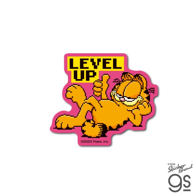 ガーフィールド ミニステッカー LEVEL UP 未開封