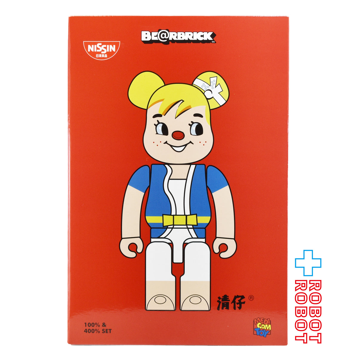 メディコム BE@RBRICK ベアブリック 100% & 400% 出前一丁 出前坊や 未開封 ４号店商品 企業物