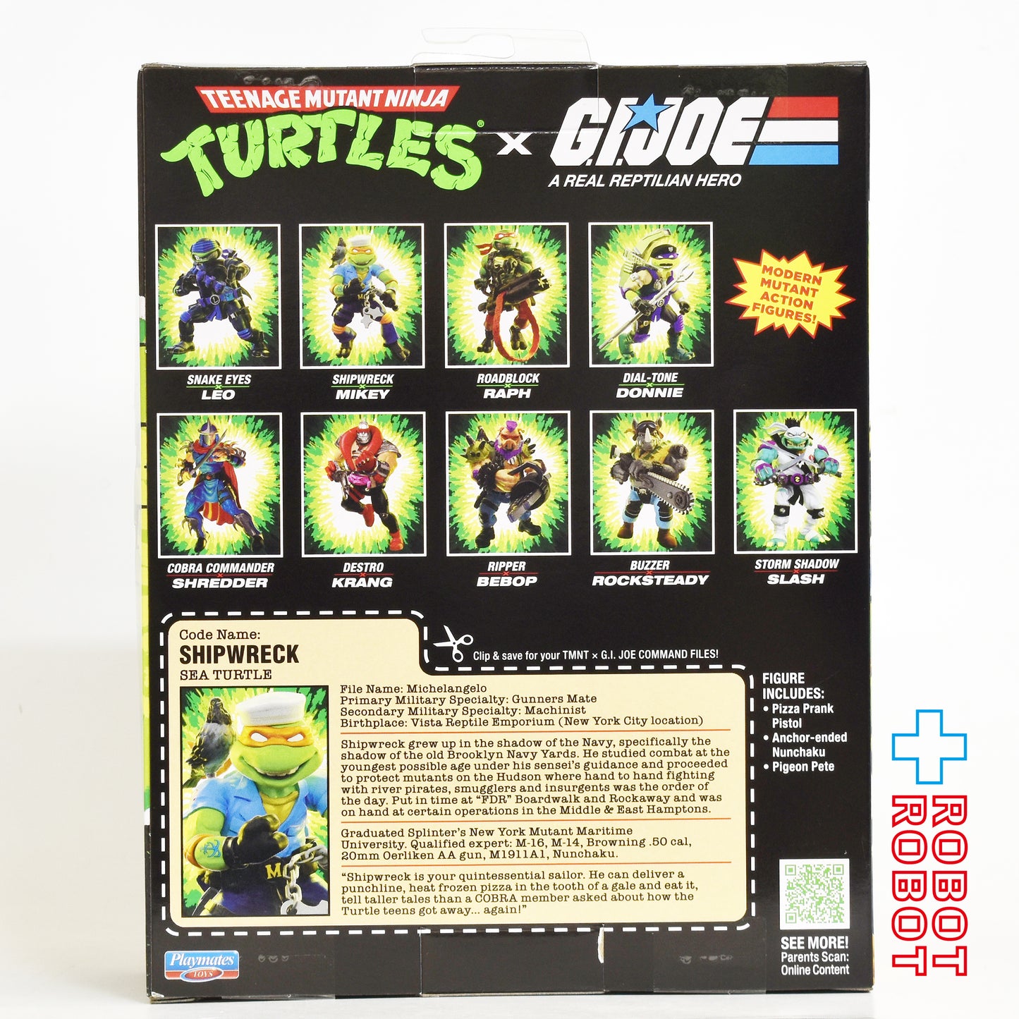 プレイメイツ ティーンエイジ・ミュータント・ニンジャ・タートルズ TMNT x G.I.ジョー ミケランジェロ as シップレック アクションフィギュア 未開封