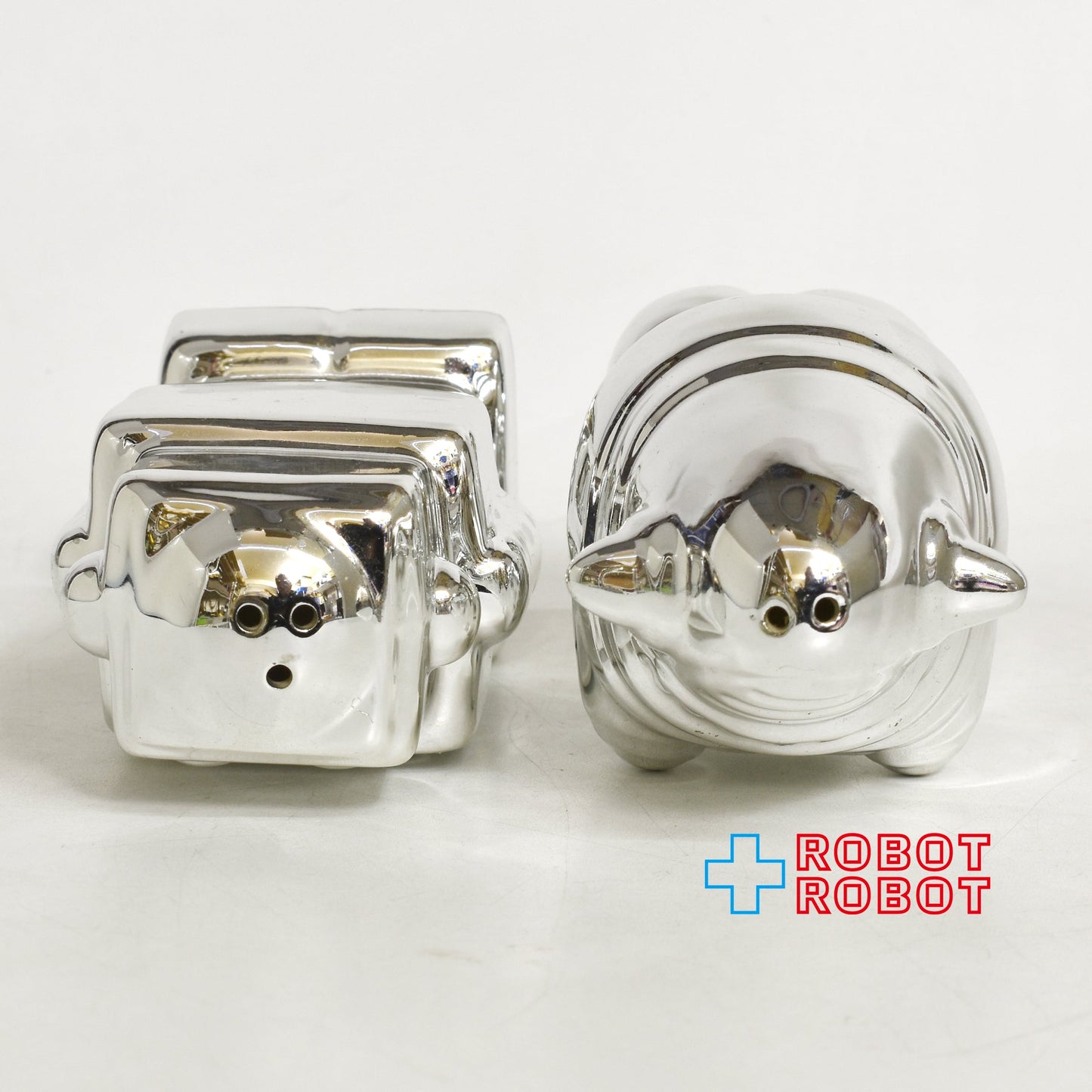 ロボット ソルト＆ペッパー セット シルバー 陶器製