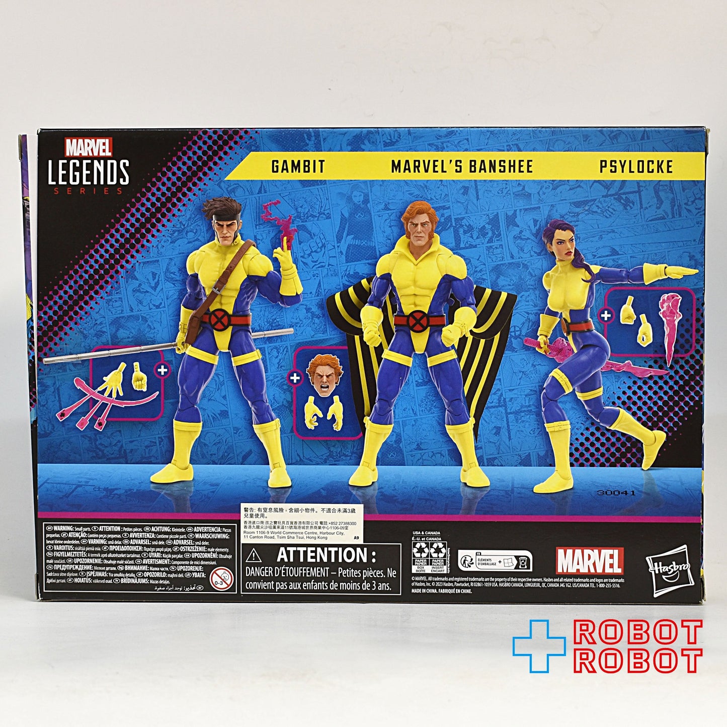 マーベルレジェンド X-MEN 60周年シリーズ ガンビット&バンシー&サイロック 3パック 開封 ※ガンビット欠品