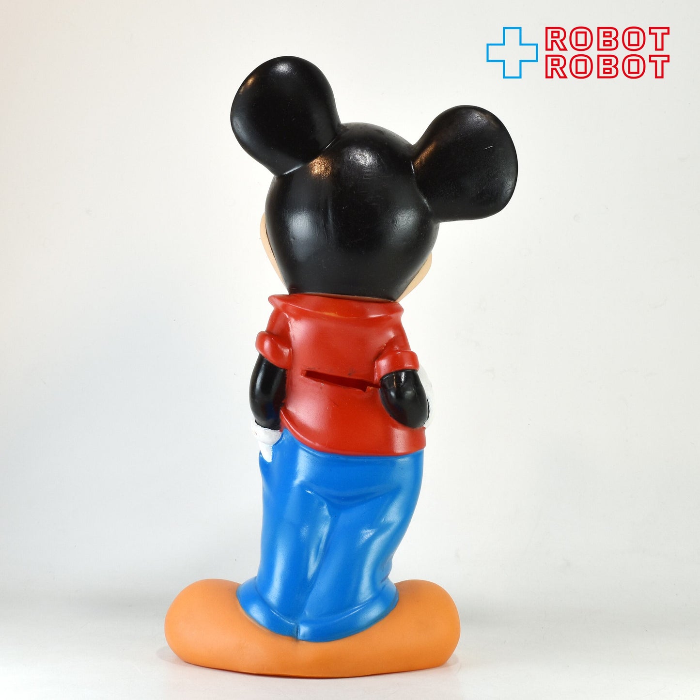 ミッキーマウス ソフビ貯金箱 30cm 赤シャツ 青ズボン