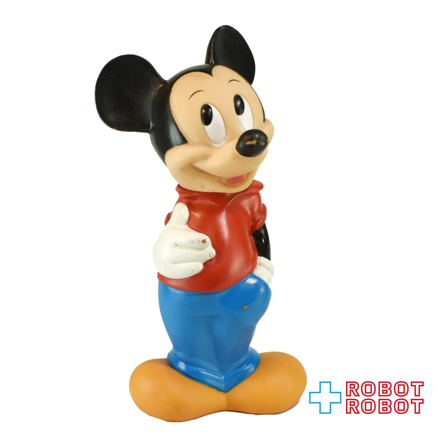 ミッキーマウス ソフビ貯金箱 30cm 赤シャツ 青ズボン