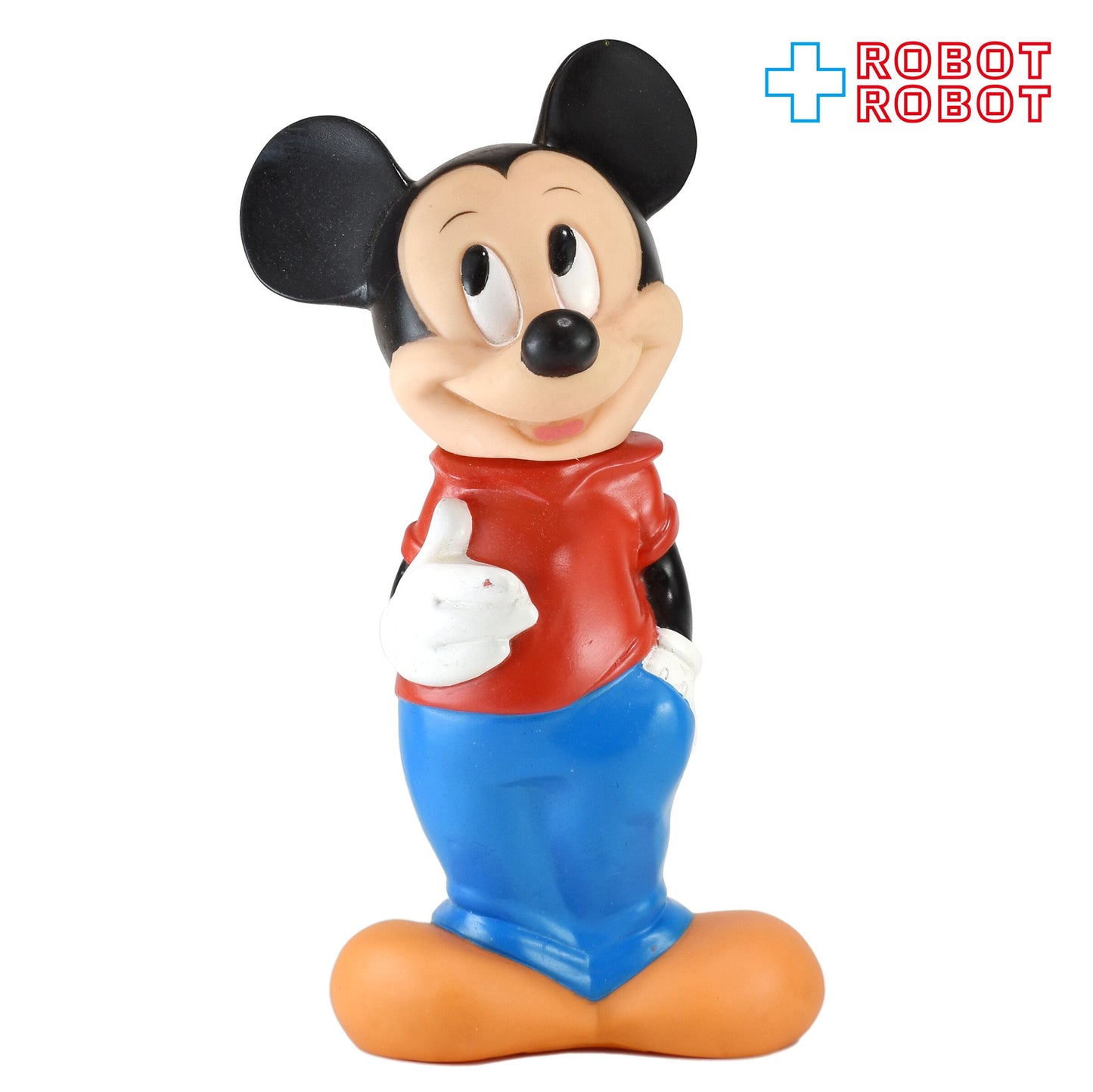 ミッキーマウス ソフビ貯金箱 30cm 赤シャツ 青ズボン