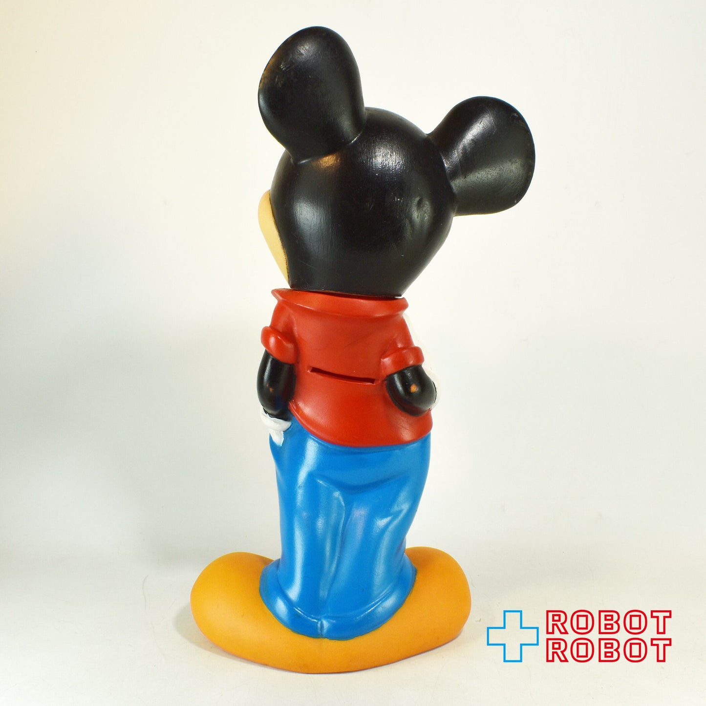 ミッキーマウス ソフビ貯金箱 30cm 赤シャツ 青ズボン