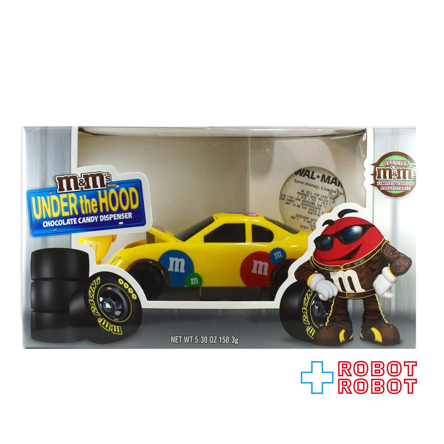 M&M's ディスペンサー アンダー・ザ・フード 黄色いレーシングカー エムアンドエムズ 箱付