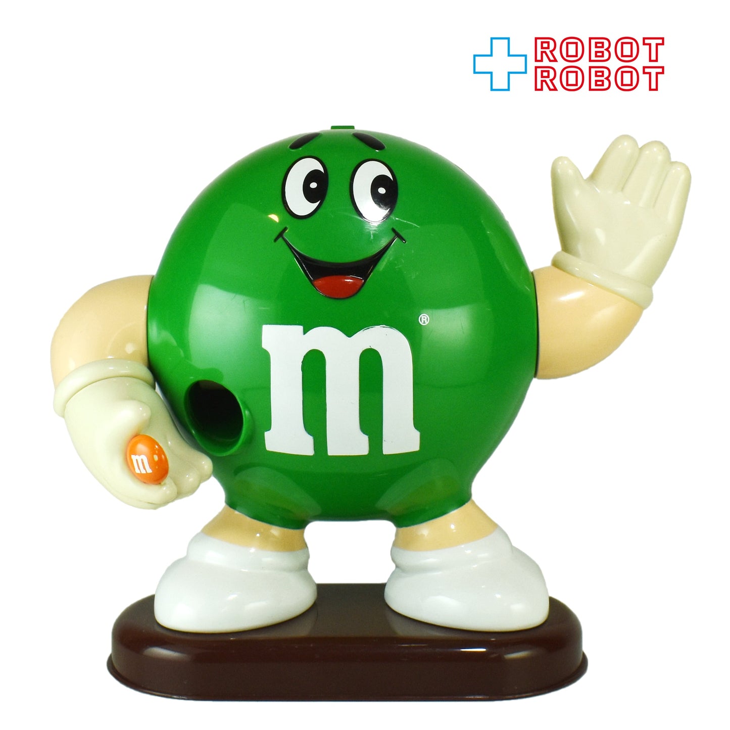 M&M's ディスペンサー グリーン オレンジチョコ持ち エムアンドエムズ