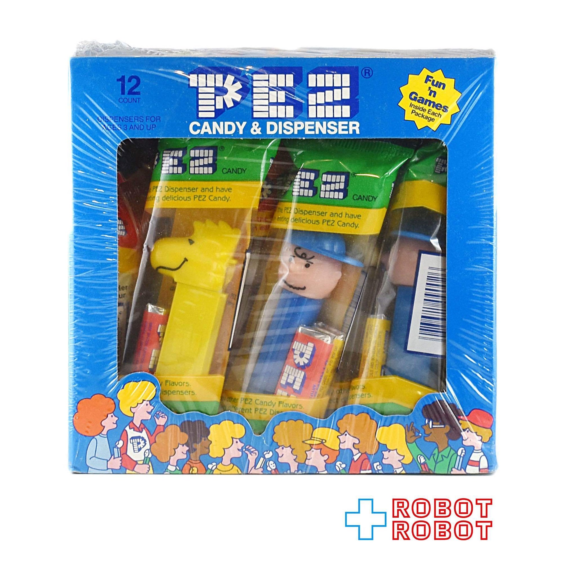 PEZ キャンディ＆ディスペンサー #246 ピーナッツ・ギャング カウンターディスプレイ 12本入ボックス 未開封