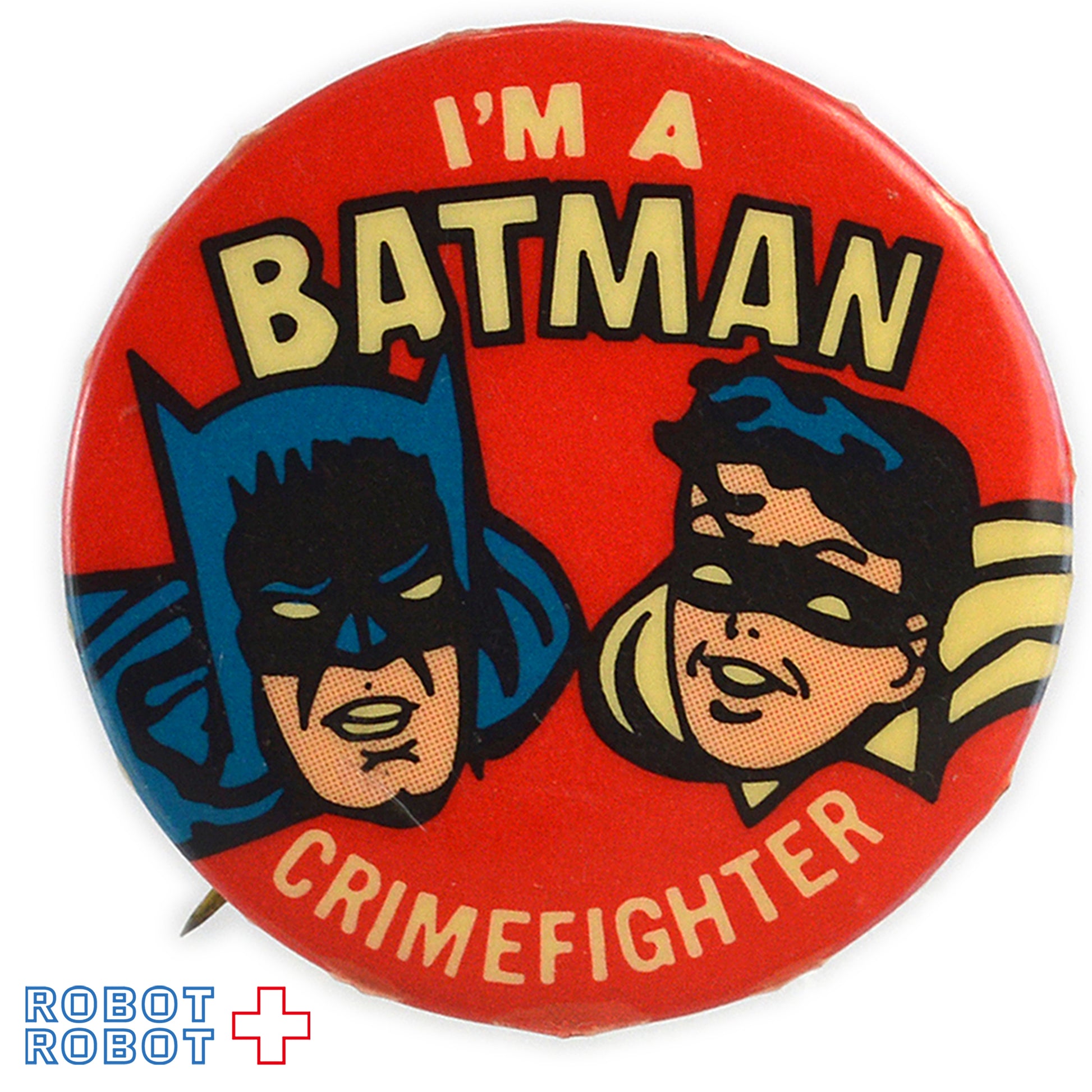 バットマン 缶バッジ 1966 I'M A BATMAN CRIMEFIGHTER
