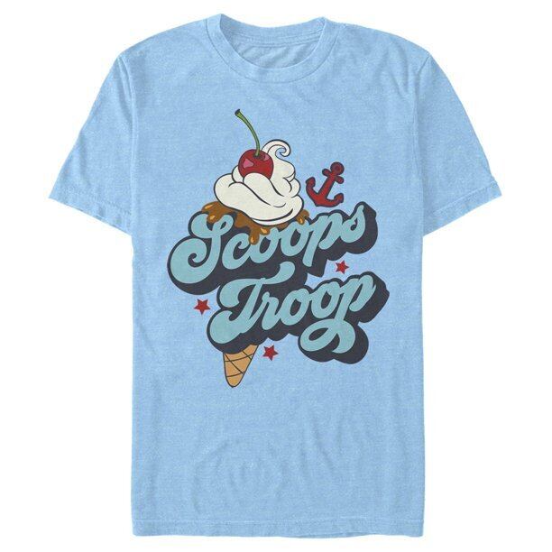 ストレンジャー・シングス Tシャツ Stranger Things Scoops Troop Ice Light Blue