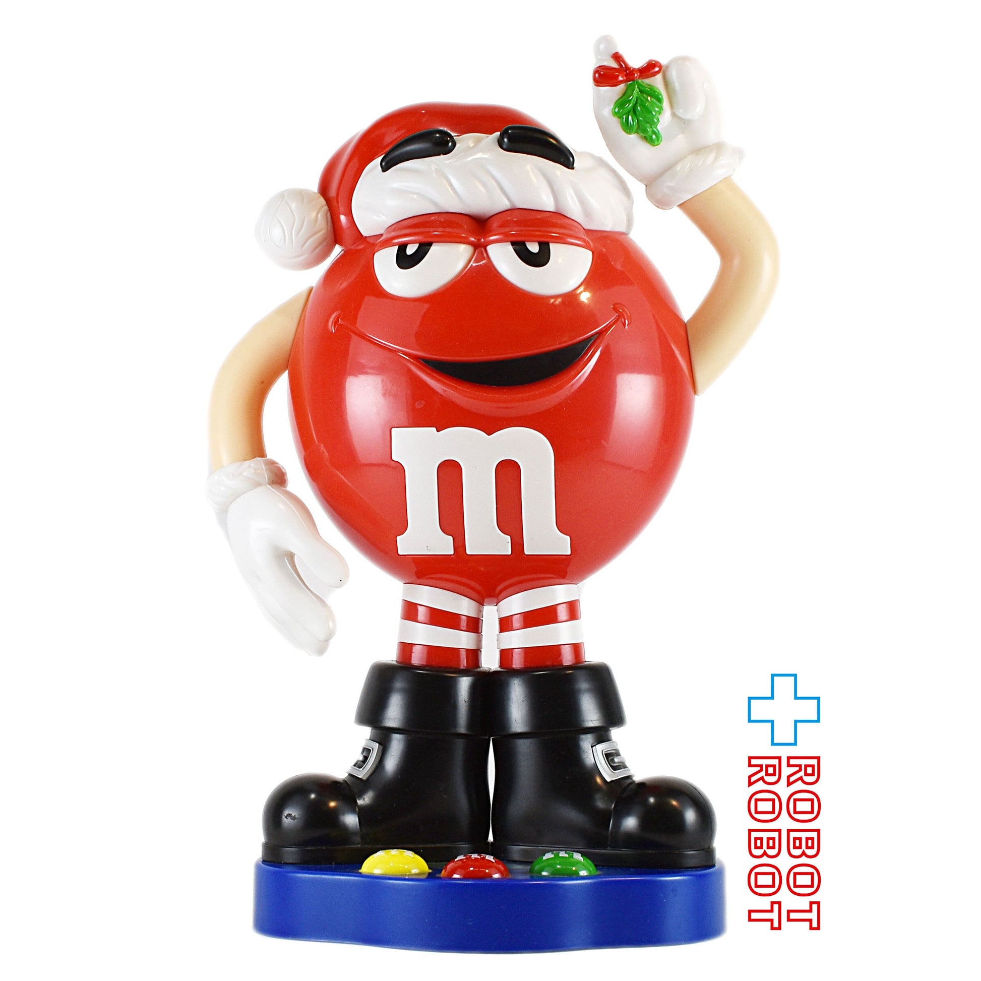 M&M's ディスペンサー レッド クリスマス サンタクロース ヤドリギ持ち 2015 限定版