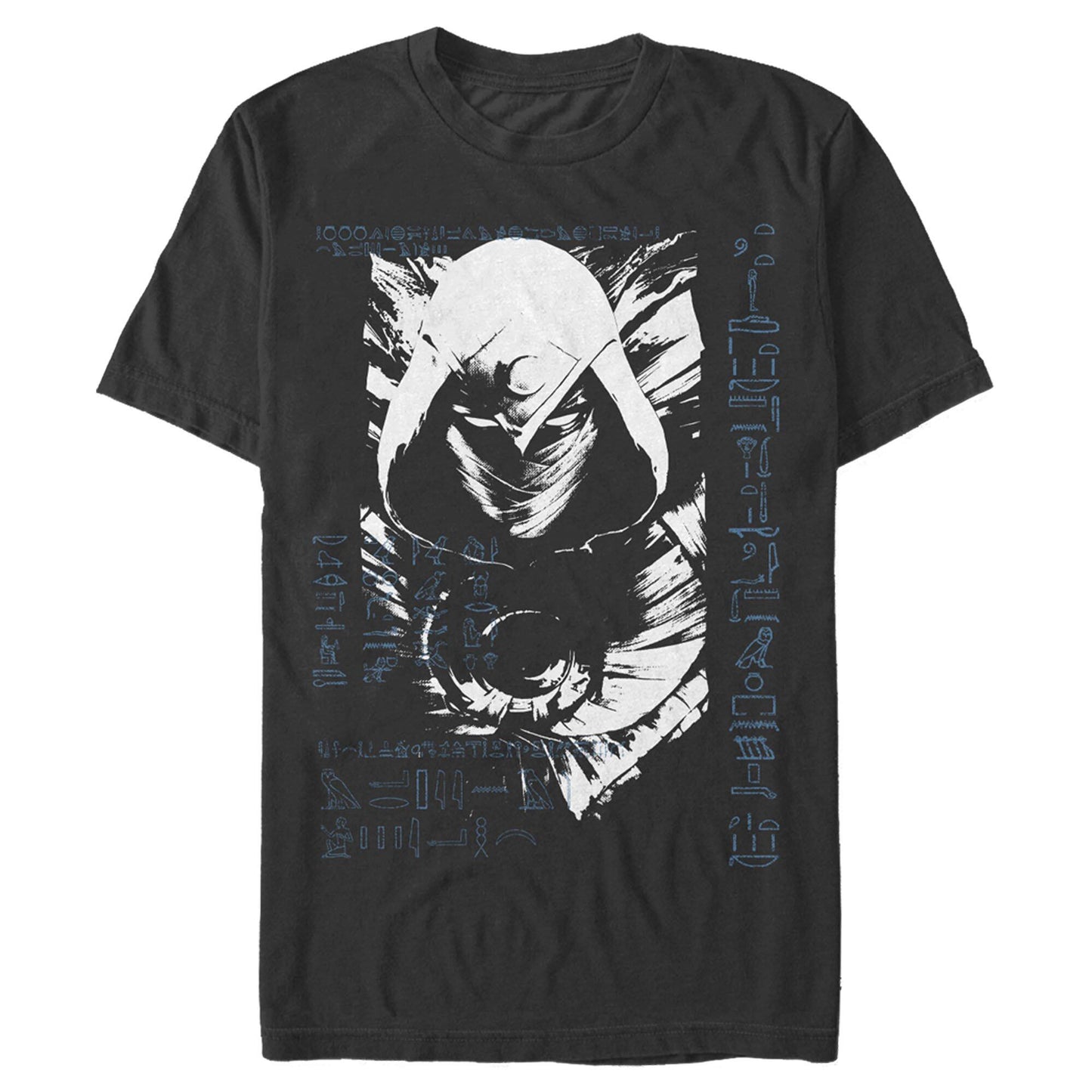 マーベル Tシャツ Marvel Moon Knight Blue Hieroglyphs Black