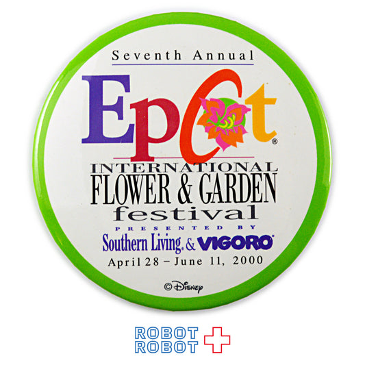 ディズニー缶バッジ EPCOT エプコット インターナショナル フラワー＆ガーデン フェスティバル 7周年