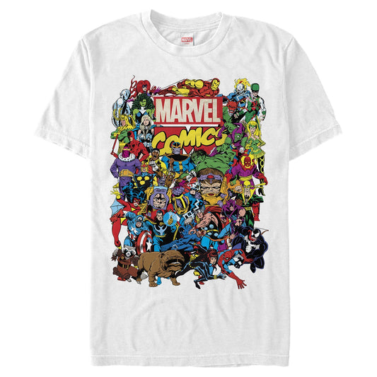 マーベル Tシャツ Marvel Hero Epic Collage White