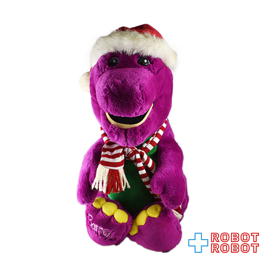 紫の恐竜バーニー クリスマス ぬいぐるみ人形 42センチ