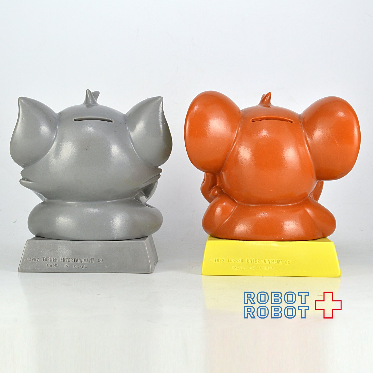 トムとジェリー 両手頬杖 ソフビ貯金箱 セット