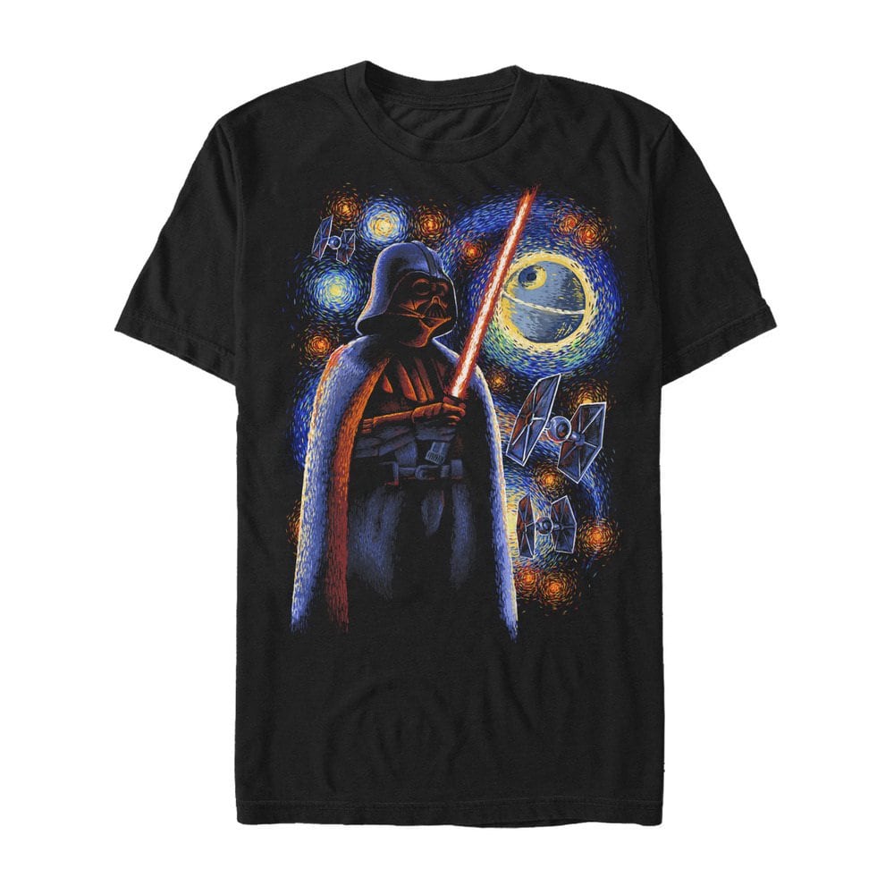 スター・ウォーズ Tシャツ Star Wars Darth Vader Starry Night Black