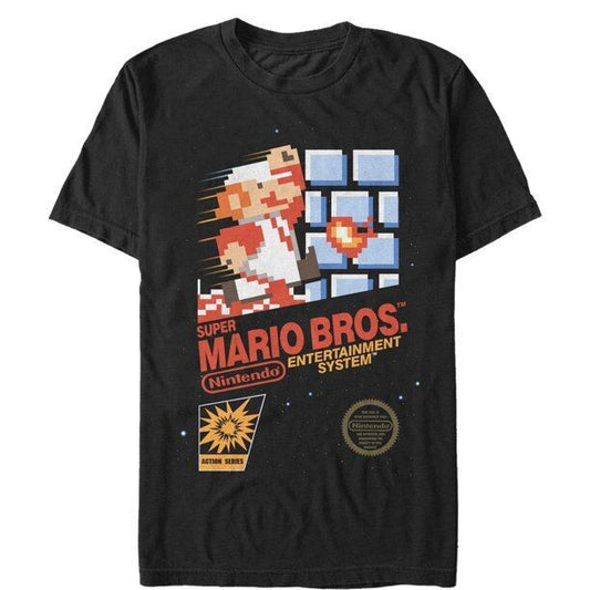 ニンテンドー Tシャツ Nintendo NES Super Mario Bros Black スーパーマリオNES