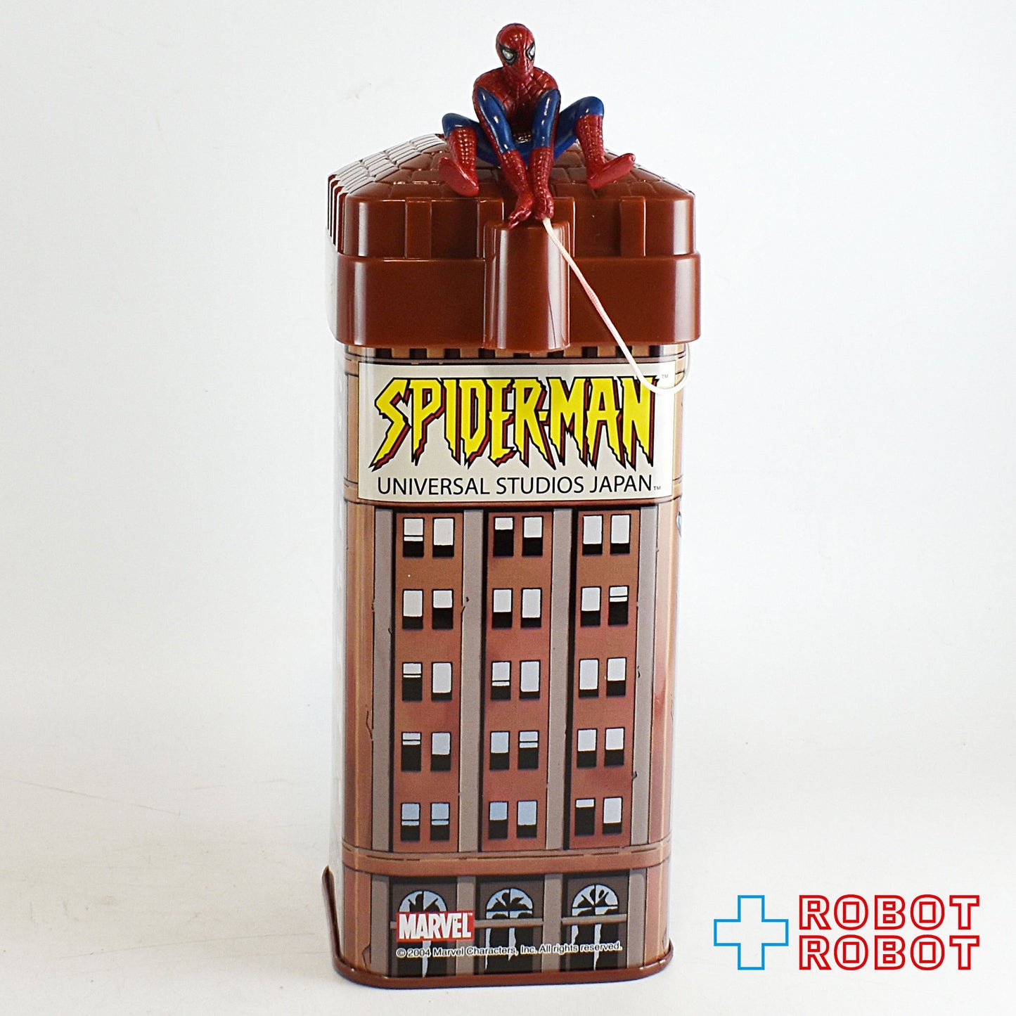 USJ スパイダーマン フィギュア付き スーベニア お菓子缶ケース