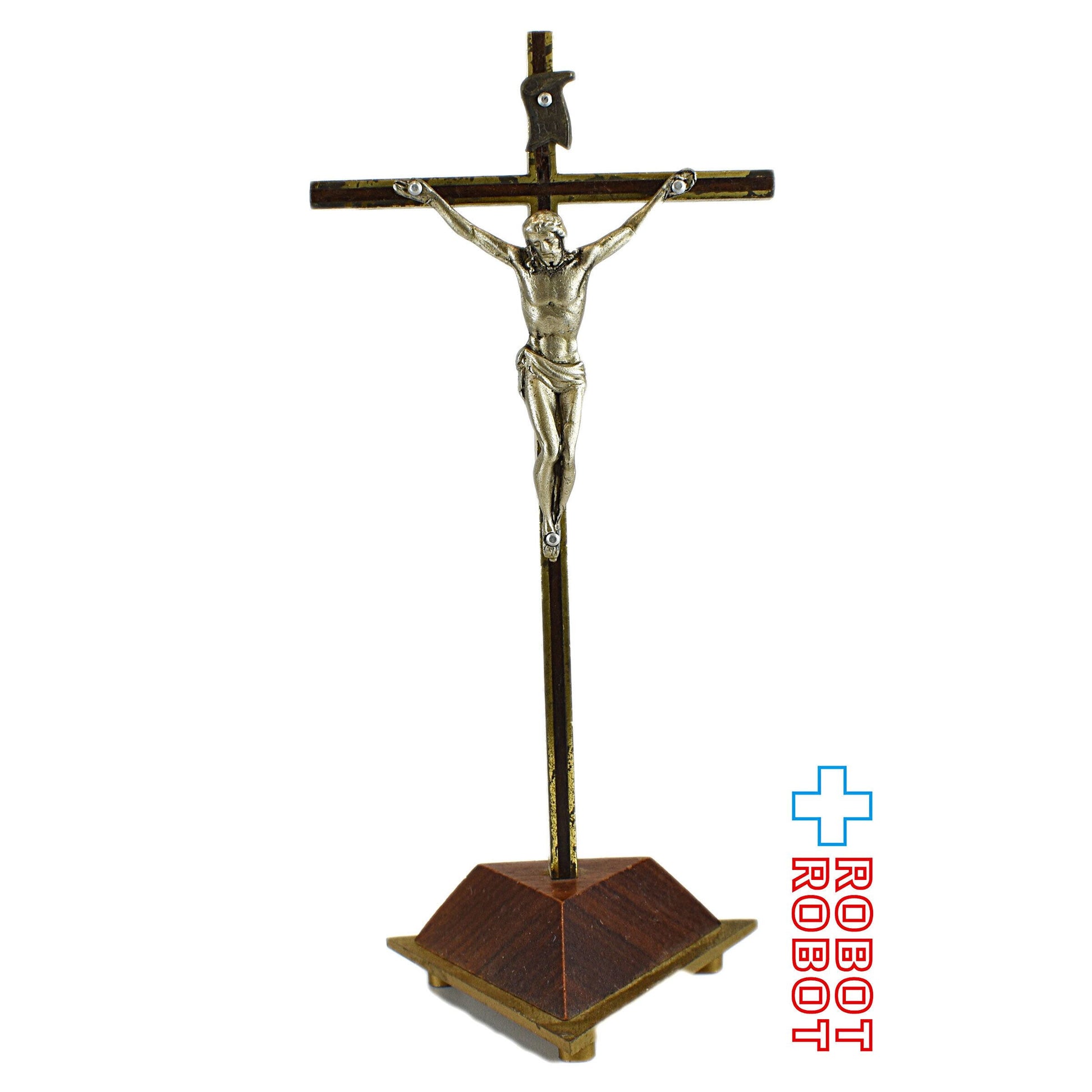 INRI ジーザス クロス 金属と木 14センチ