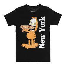 ガーフィールド ニューヨーク ピザ グラフィック Tシャツ