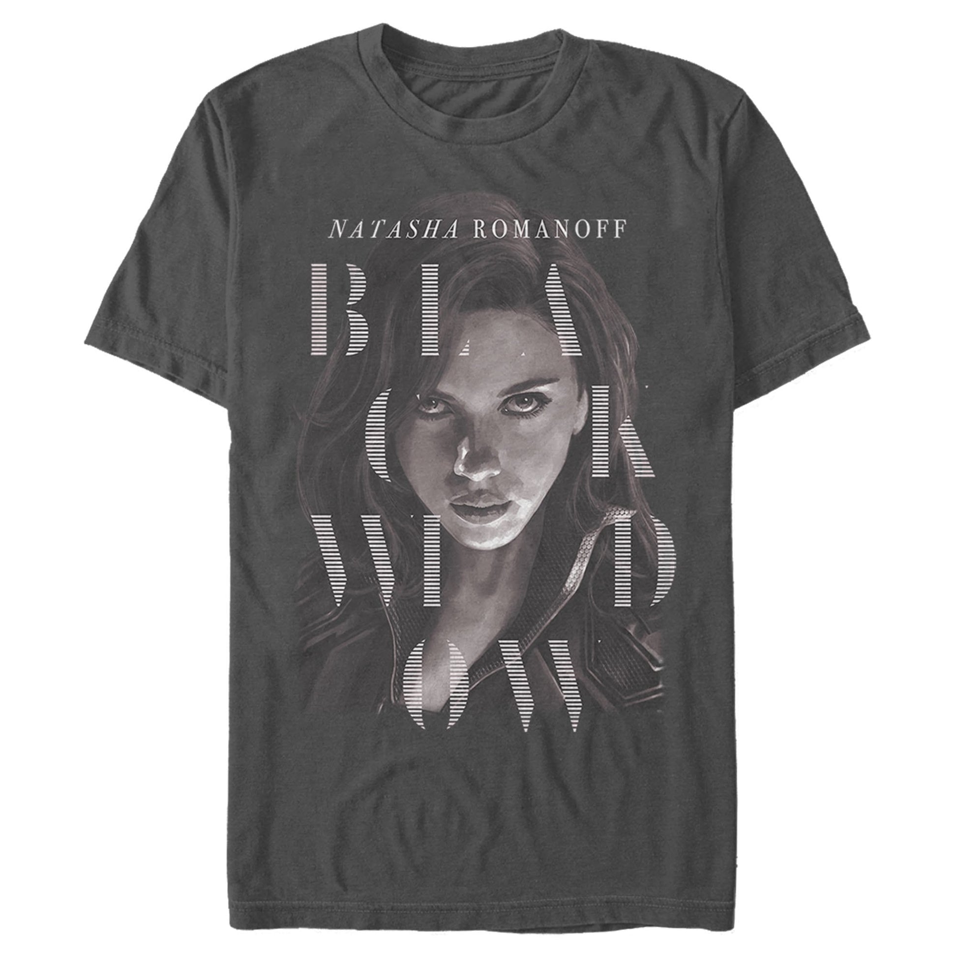 マーベル Tシャツ Marvel Black Widow Romanoff Portrait Charcoal