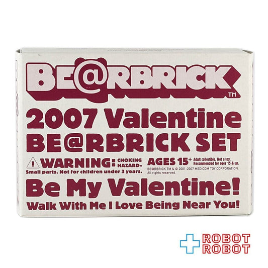 ●メディコム BE@RBRICK 100％ ベアブリック 2007 バレンタイン 2体セット