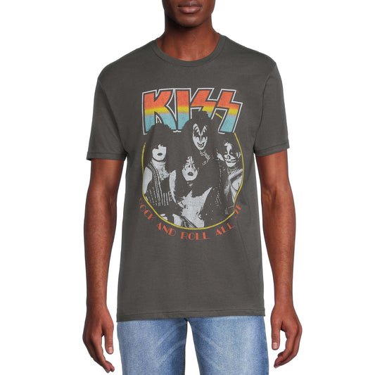 マーベル Tシャツ Marvel KISS Rock and Roll All Nite Shirt グレー