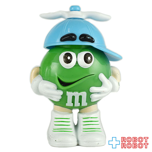 M&M's ミニディスペンサー フィギュア グリーン・青プロペラ帽子