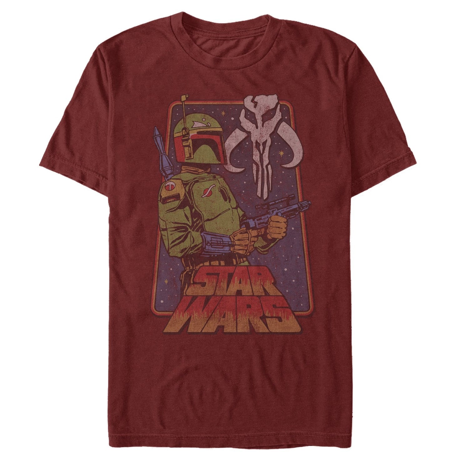 スター・ウォーズ Tシャツ Star Wars Vintage Boba Fett Frame Cardinal