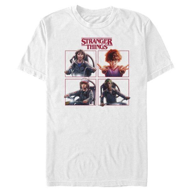 ストレンジャー・シングス Tシャツ Stranger Things Character Squares White