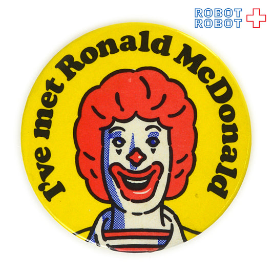 マクドナルド 缶バッジ ロナルド  I've met Ronald McDonald