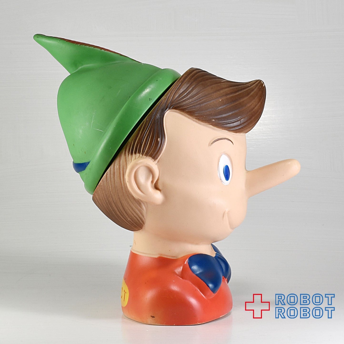 ピノキオの頭 ソフビ製コンテナ