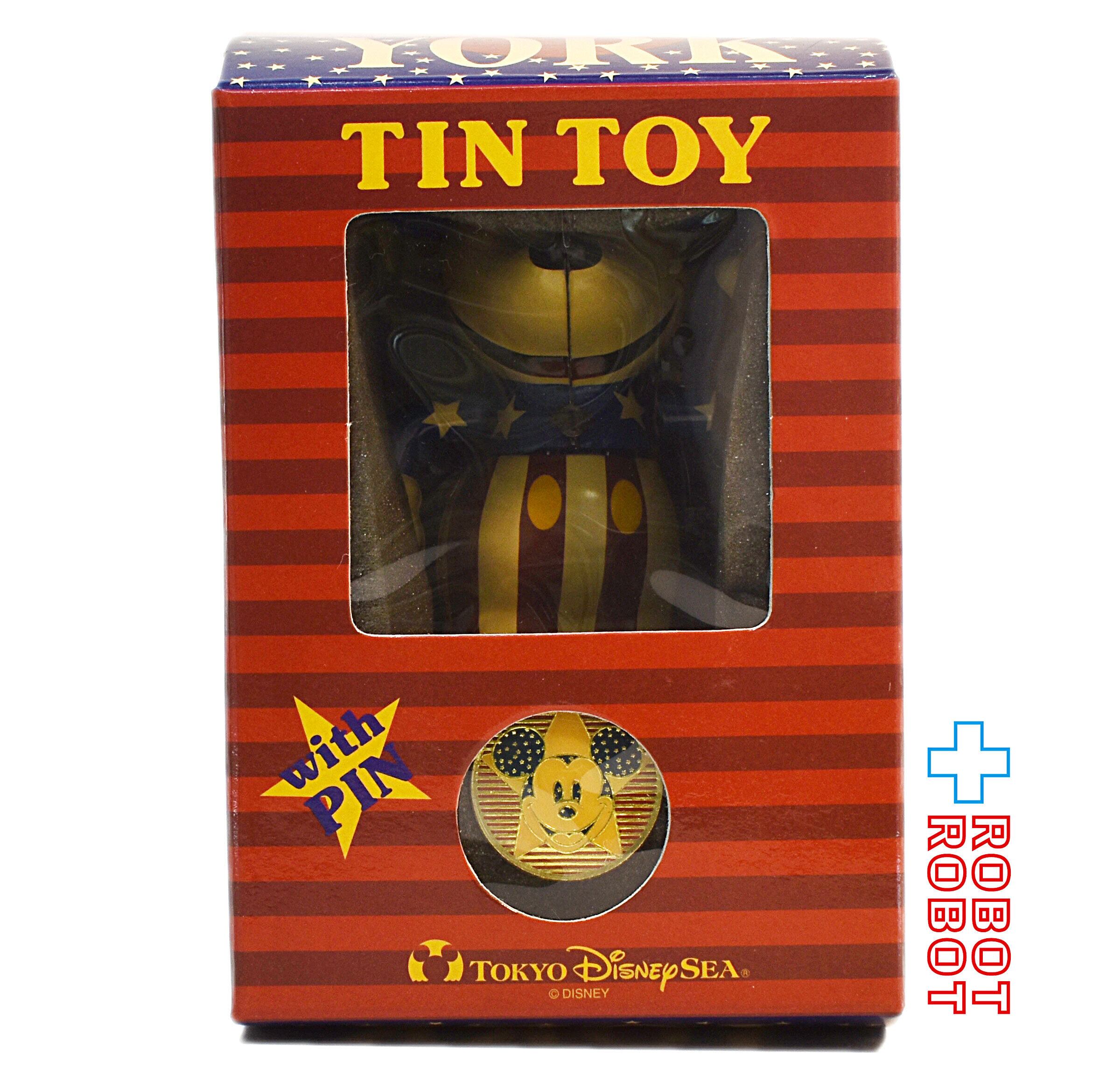 東京ディズニーシー ニューヨーク TIN TOY ミッキー ピンバッチ入り