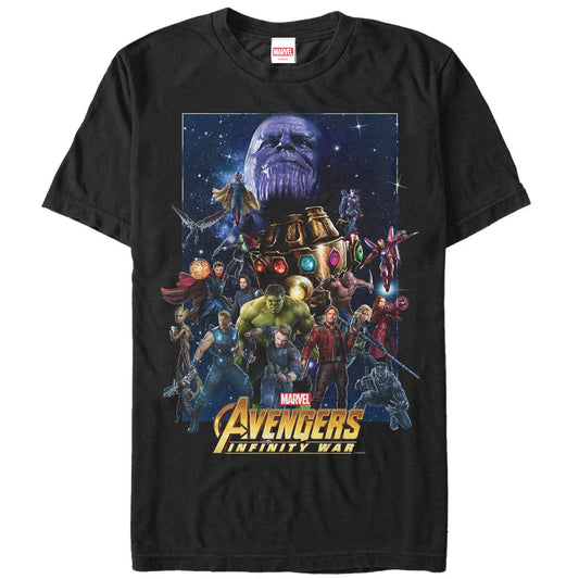 マーベル Tシャツ Marvel Avengers Infinity War Character Collage Black