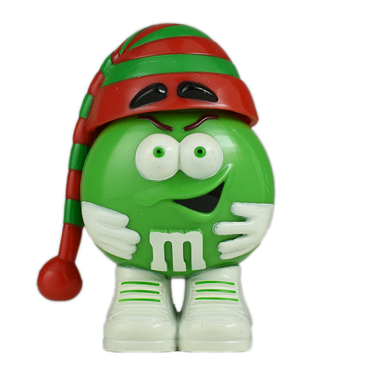 M&M's ミニディスペンサー フィギュア ホリデー・グリーン・クリスマス 赤緑ボーダー