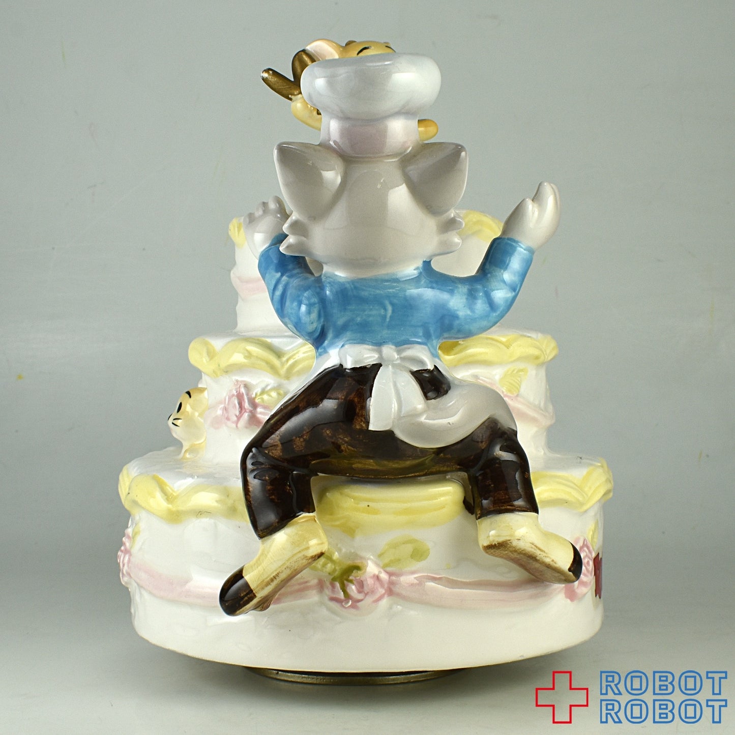 トムとジェリー ケーキ ハッピーバースデイ 陶器製オルゴール フィギュアリン