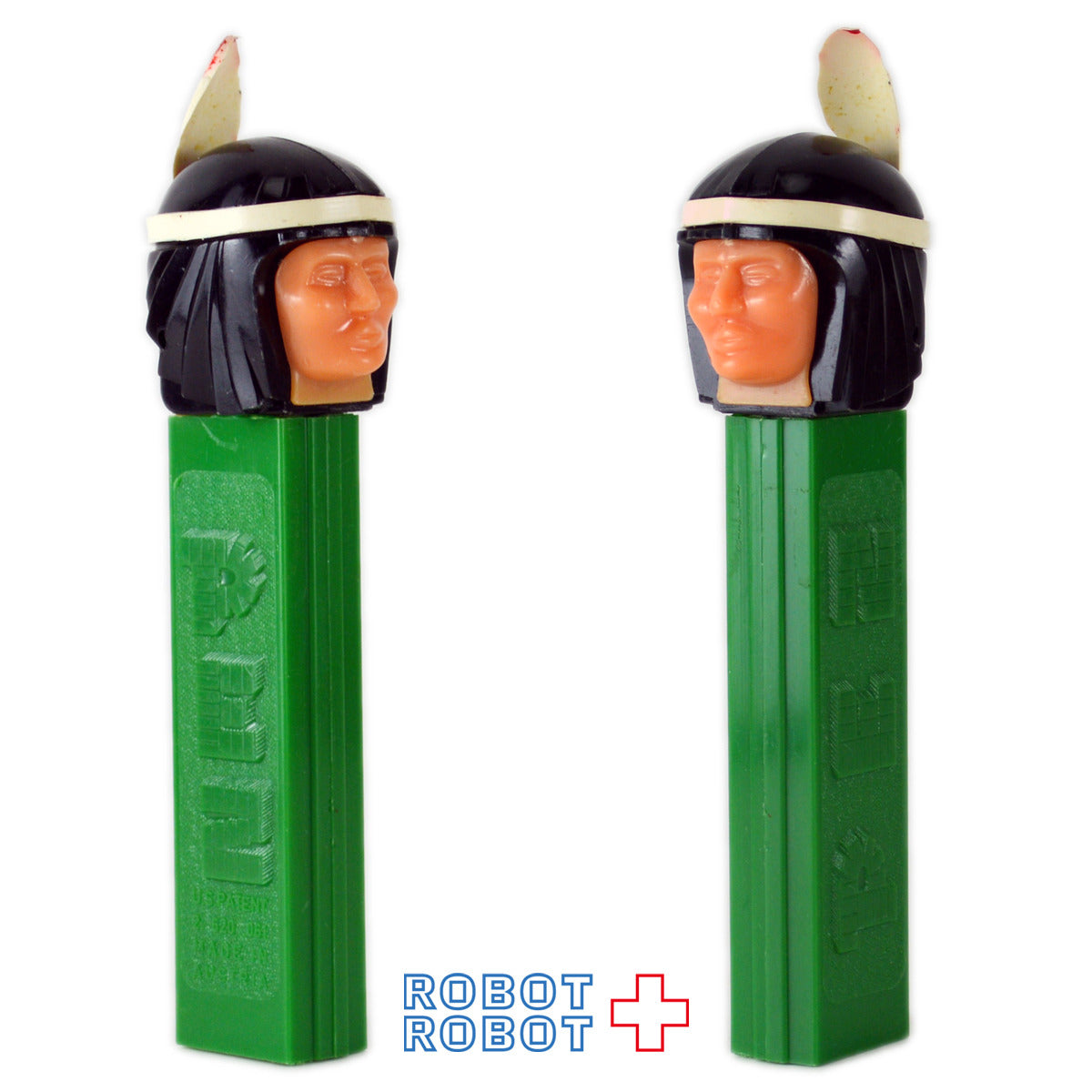 PEZ インディアン・ブレーブ 足なし 緑ステム 2.6