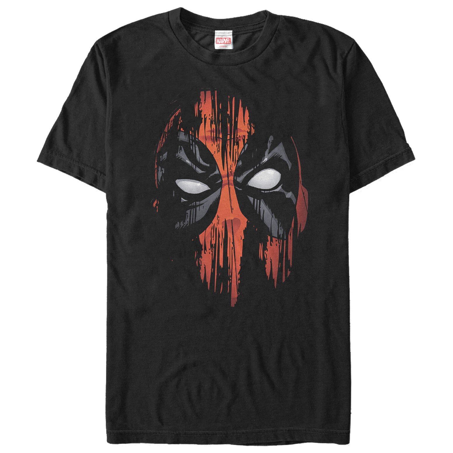 マーベル Tシャツ Marvel Deadpool Streak Mask Black