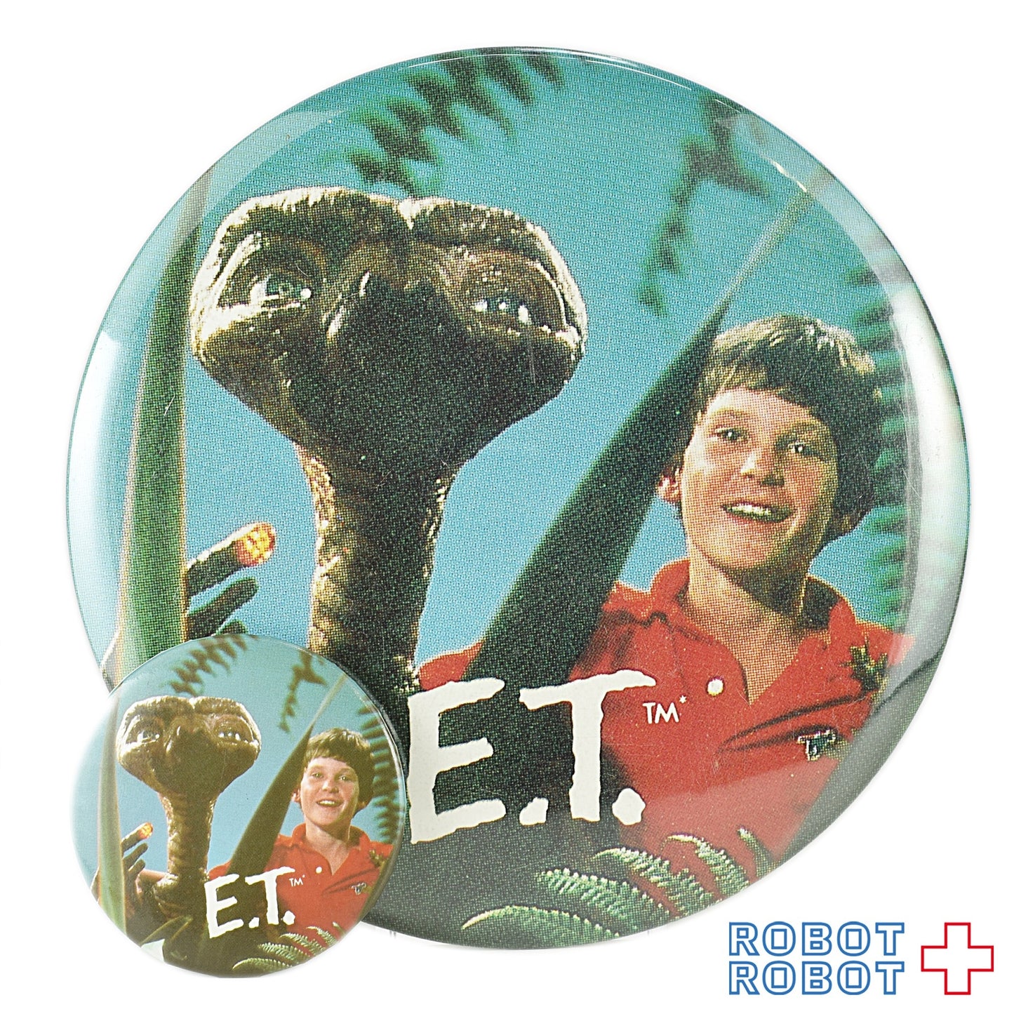 Aviva E.T 缶バッジ E.T.とエリオット 直径15センチ