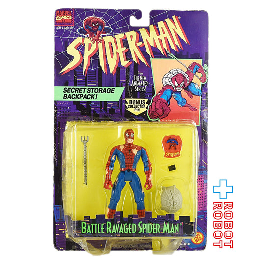 トイビズ スパイダーマン ニューアニメイテッドシリーズ フィギュア バトルラヴィッジド スパイダーマン アクション フィギュア 1994 未開封